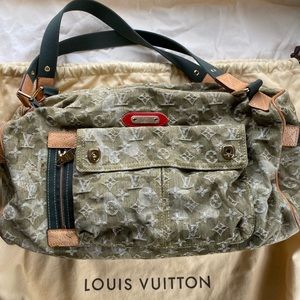LV LTD Lys Monogramouflage Green Denim Bag